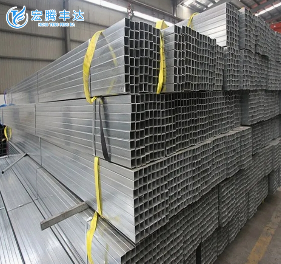Pre Welded Galvanized Pipe Q195 Q235 Q235B Steel Rectangular Tube