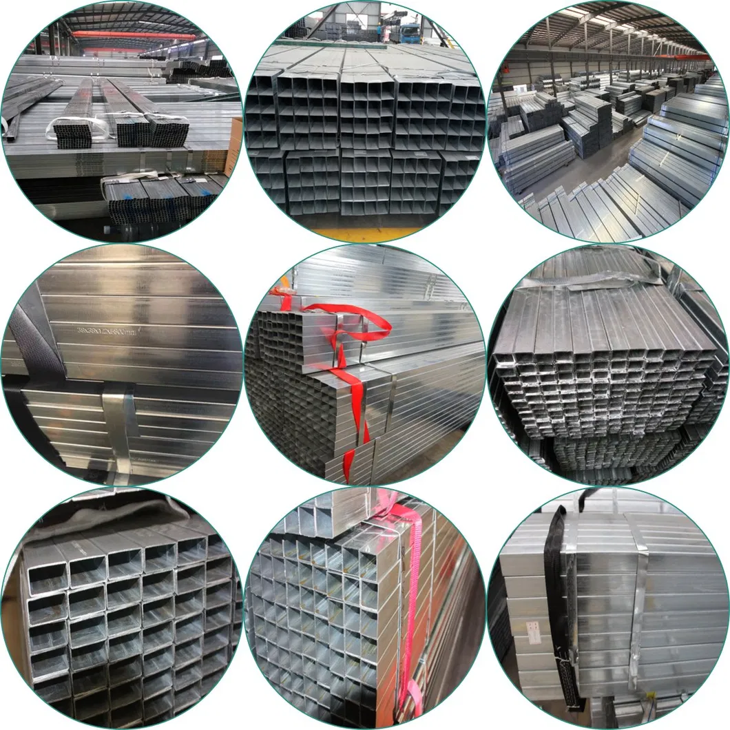 20×20 25×25 30×30 Galvanized Square Pipe RHS SHS 2x2 Galvanized Square Tubing 2