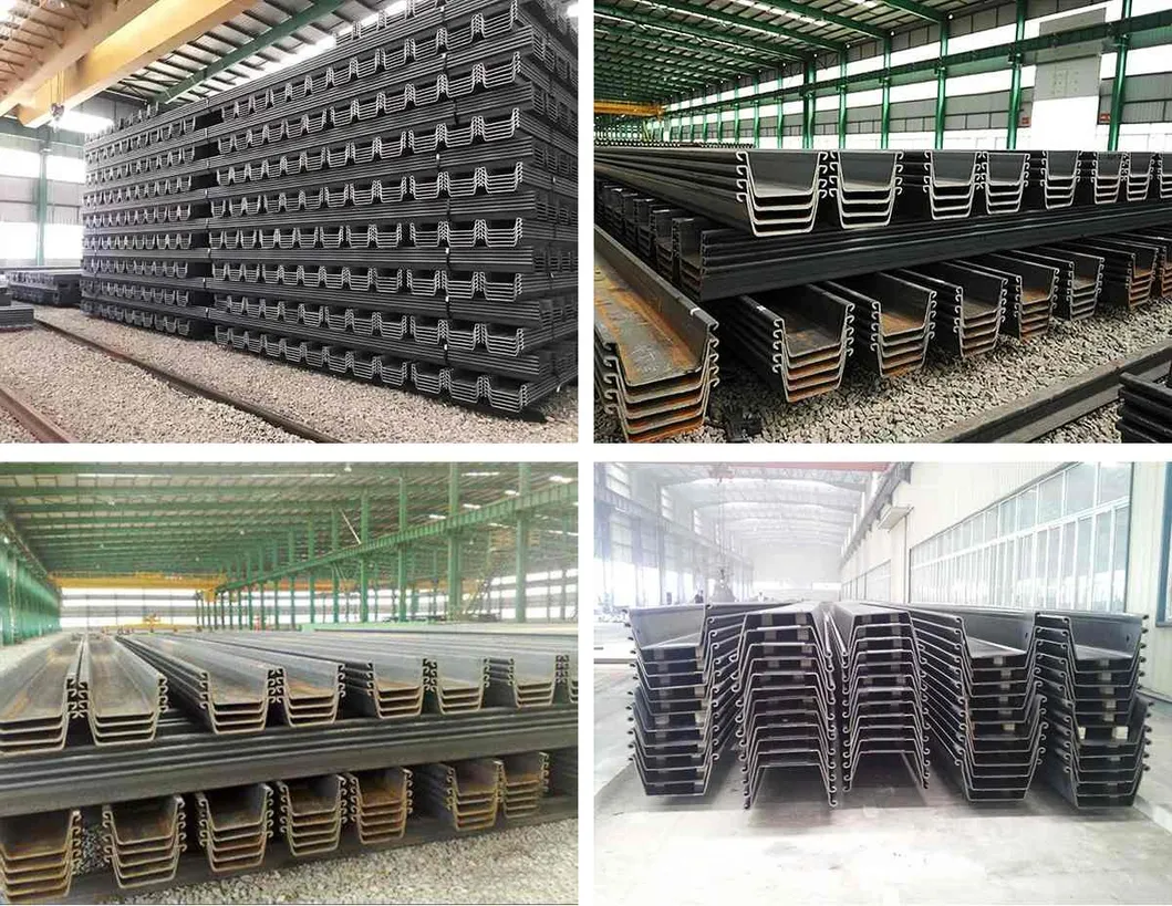 PU400×125 PU500×170 PU600×210 Metal Sheet Piling PZ22 PZ27 Steel Sheet Pile 1