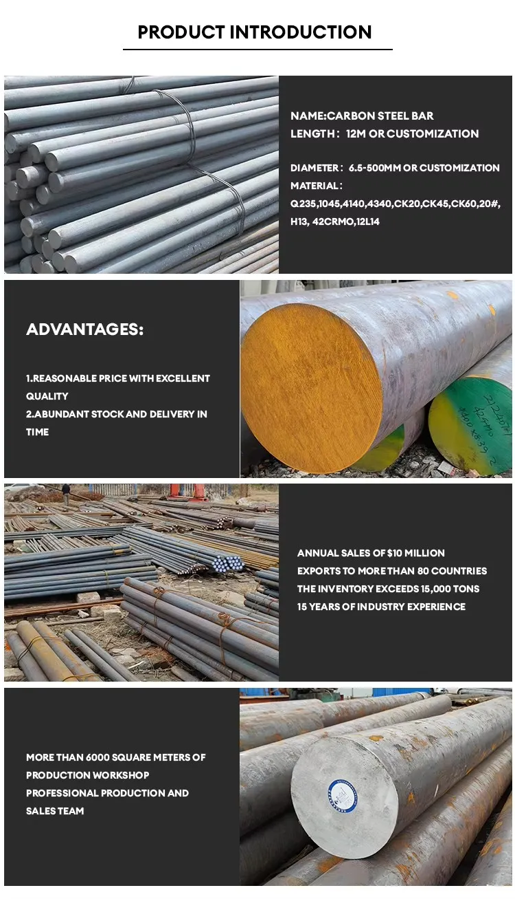 Q235D Q275 Q275B Q275C Round Steel Bars Carbon Steel Rod Structural Steel Bar 2