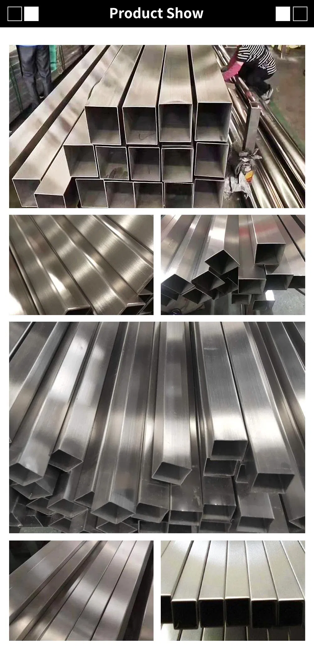 Ferritic Martensitic Seamless Rectangular Tube SS Pipe ASTM A268 0.4mm-30mm Thickness 0