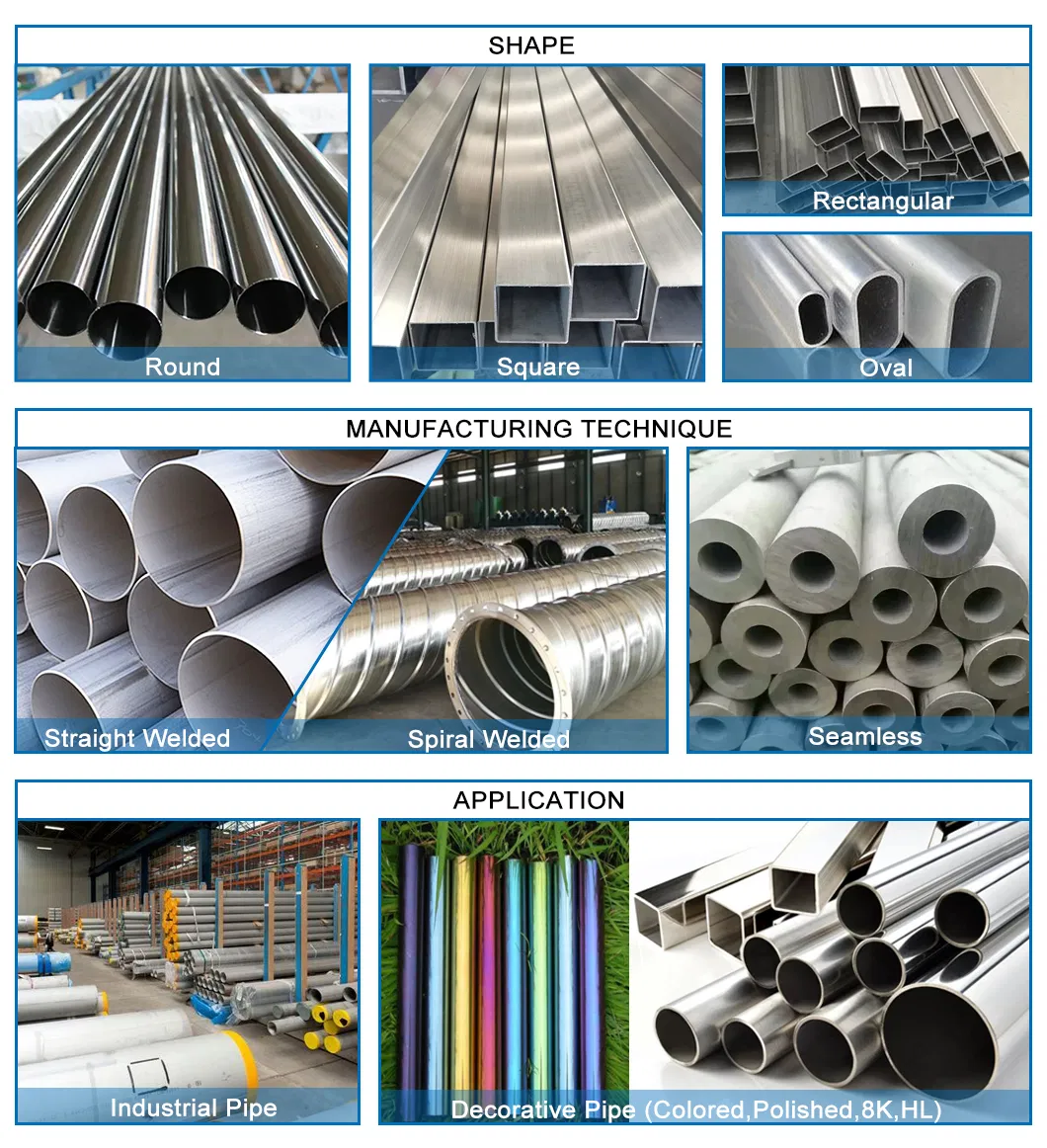 304 Welded Rectangular Stainless Steel Tube 0.5mm-40mm 316 Stainless Square Tube 0