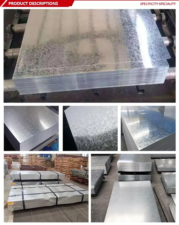Z60 Z40 Gi Steel Sheet DX51D SGCC G300 G550 SGCH570 Hot Dip Galvanized Steel Plate 2