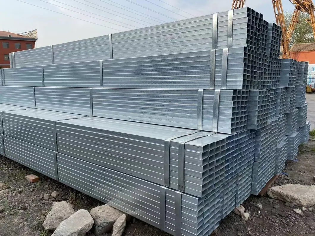HDG 50x25 Box Section ASTM A123 6m-12m Galvanised Square Tube 5