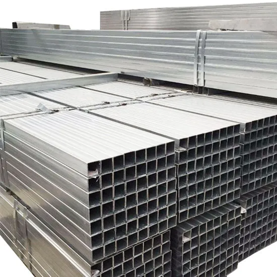 Pre Welded Galvanized Pipe Q195 Q235 Q235B Steel Rectangular Tube 0