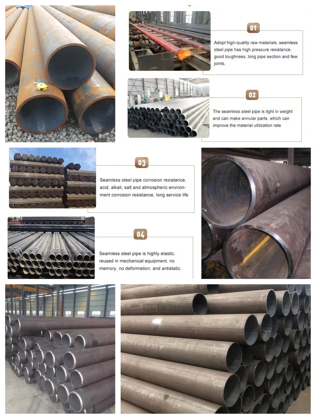 16Mn、27SiMn Prime Carbon Steel Galvanized Round Diameter Iron Tube / Seamless Pipe 0